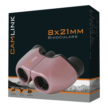 CL-HOBBY821P 8x21 mm roze verrekijker Verpakking foto